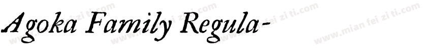 Agoka Family Regula字体转换